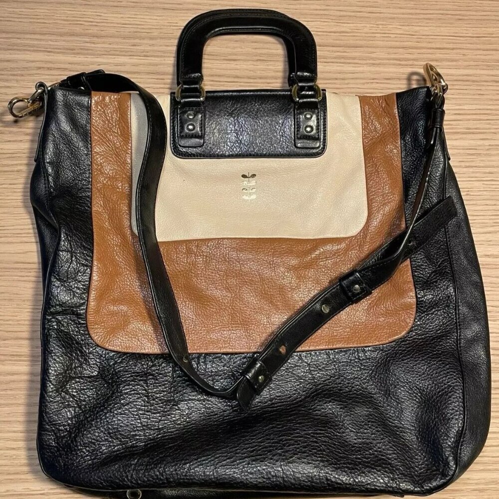 Orla Kiely Leather Shoulder / Cross-Body Bag